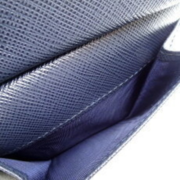 Prada Blue Saffiano Bifold Leather Wallet - Picture 8 of 9